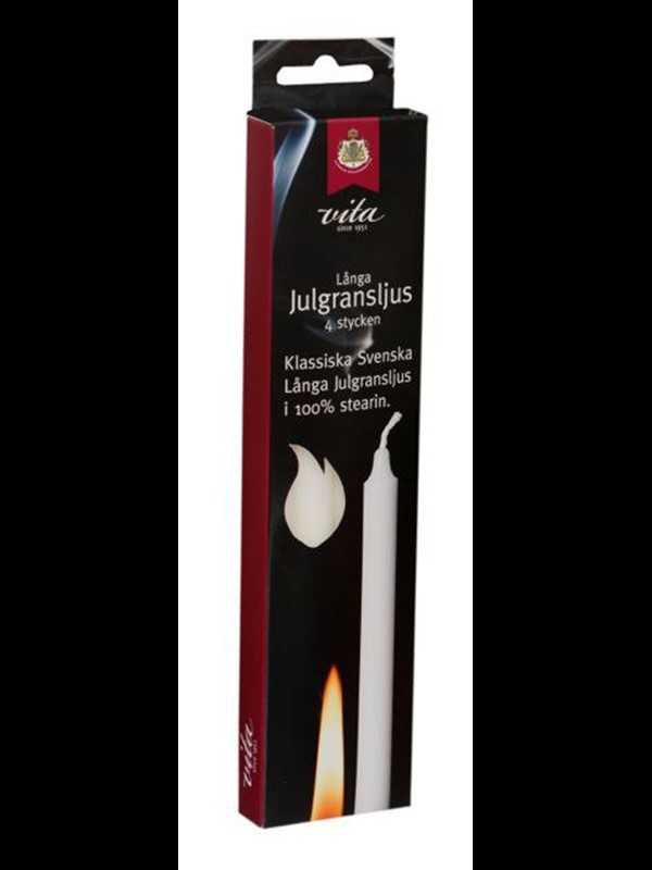 Långa Julgransljus-4 pack 13200-4p